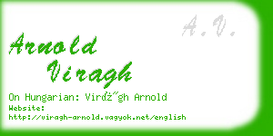 arnold viragh business card